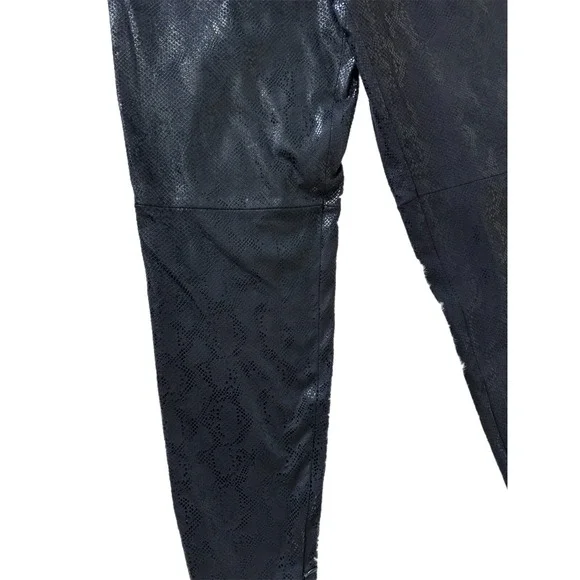 Zara Basic Women's Size XL Black Snake Print Zip Up Hem Legging Pant - Picture 3 of 13